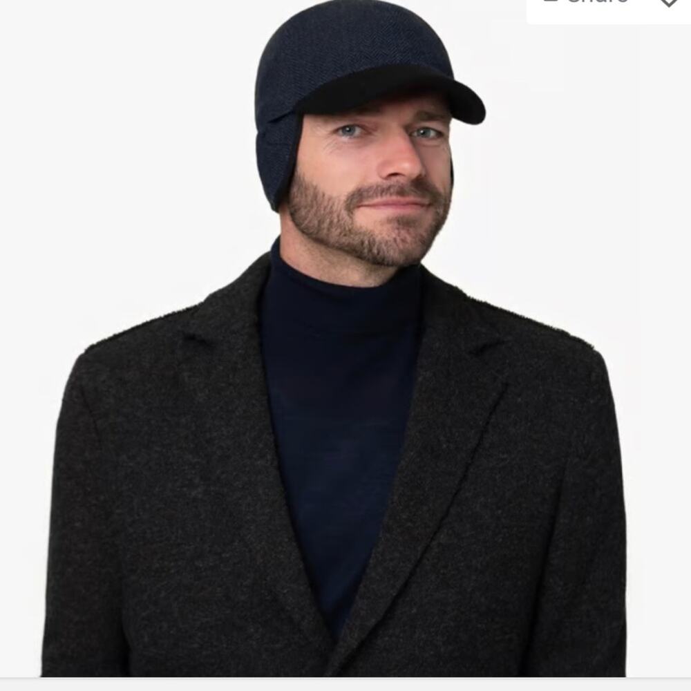 Black Wool Cap Bon Clic Bon Genre Earflaps